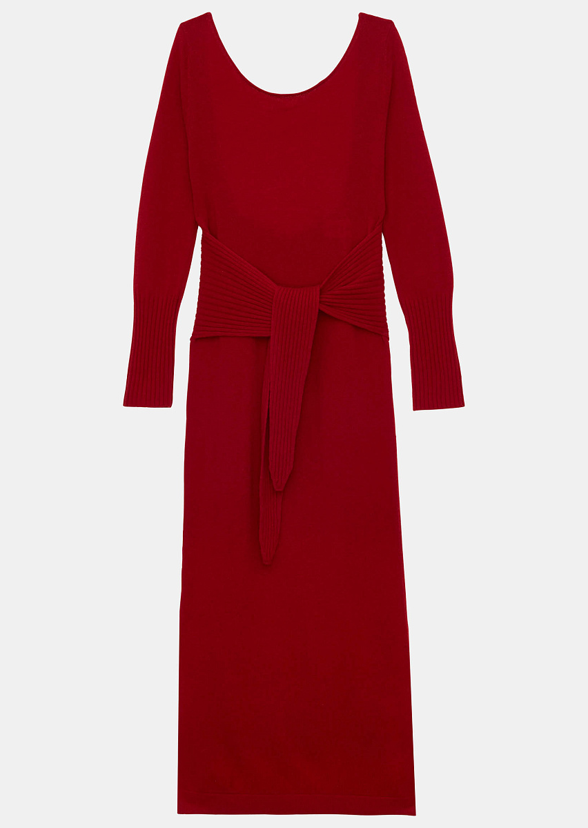 Красное платье из шерсти Красное платье из шерсти