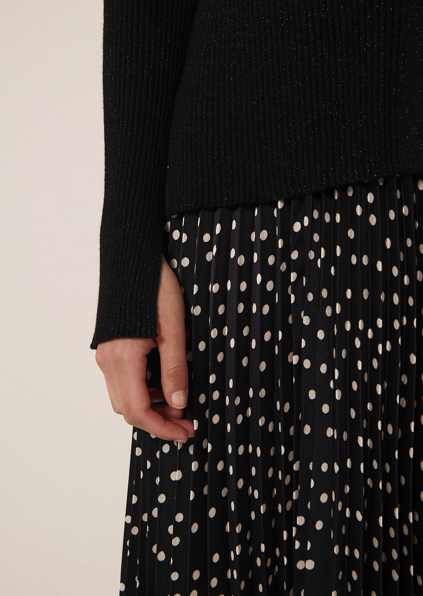 Черный кардиган из шерсти и люрекса Черный кардиган из шерсти и люрекса